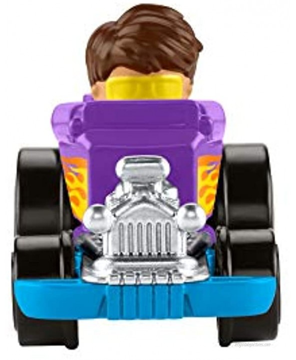 Fisher-Price Little People Wheelies Hot Rod GMJ23 ~ Purple and Blue Collectible Car