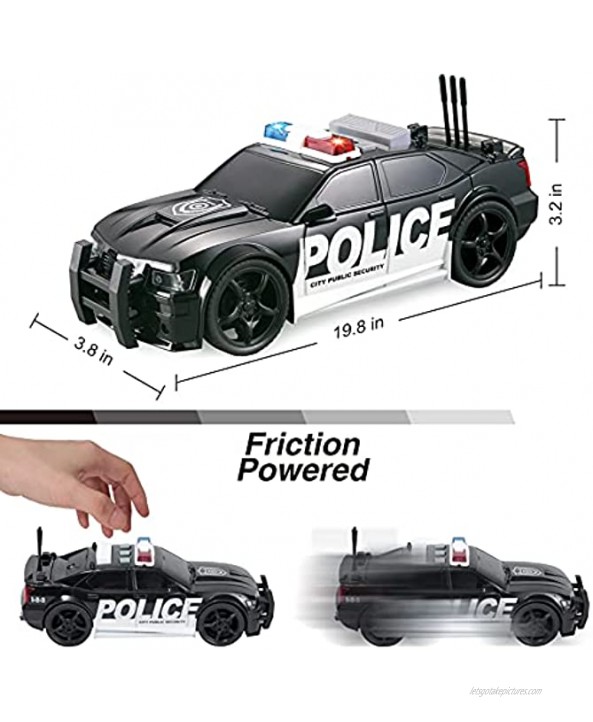 JOYIN Police Camp Toy Set of Friction Powered Police Car Realistic Military Camp Tent and Policemen Action Figures Police Vehicle with Light and Sound Siren for Over 3 Years Old Boys