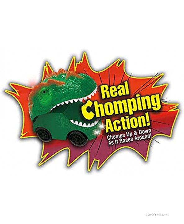 Ontel Magic Tracks Dino Chompers 8 Feet of Track with Real Chomping Action Dino Car Ages 3+