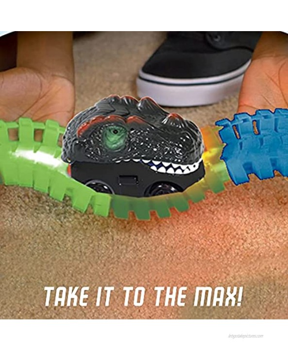 Ontel Magic Tracks Dino Chompers 8 Feet of Track with Real Chomping Action Dino Car Ages 3+