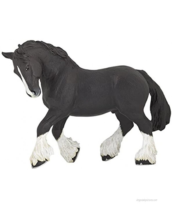 Papo Black Shire Horse Figure Multicolor oner Size