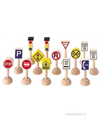 Plan Toys Set of Traffic Signs and Lights 1 Usa