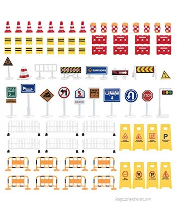 TOYANDONA 1 Set Play Traffic Signs Street Signs Playset for Kids