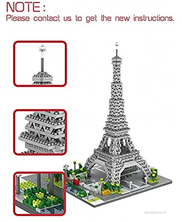 dOvOb Architecture Eiffel Tower Micro Blocks Set 3369 Pieces Mini Bricks 3D Puzzle Toy Gift for Adults and Kids
