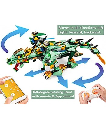 Dragon Toy Figure Building Kit Remote & APP Control Learning Education Cool Toys Science Building Blocks Kits for Kids STEM Projects for Kids Ages 8-12 New 2021 515 Pieces