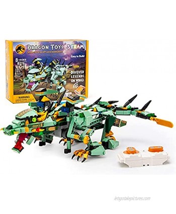 Dragon Toy Figure Building Kit Remote & APP Control Learning Education Cool Toys Science Building Blocks Kits for Kids STEM Projects for Kids Ages 8-12 New 2021 515 Pieces
