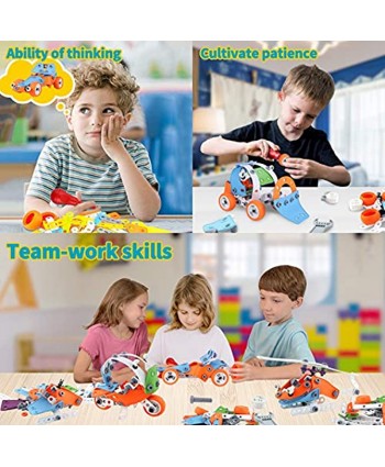 LAYKEN STEM Learning Toys for 6-12 Years Old Boys&Girls Educational Engineering Construction Toy Set DIY Building Models5in1 Toy Kit Building Blocks Toys Creative STEM Toy Gift for Kids…