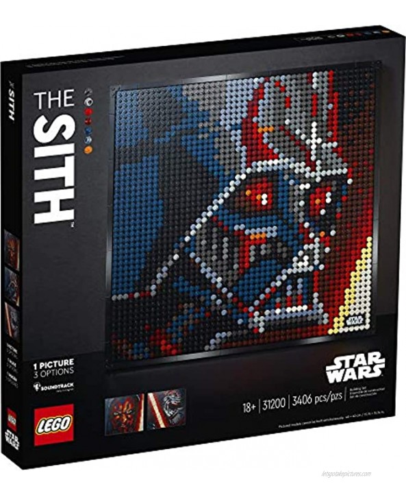 LEGO Art Star Wars The Sith 31200 Creative Sith Lord Building Kit; an Elegant Piece for Adults who Love Mindful Art Projects or The Dark Lords of The Sith New 2020 3,406 Pieces
