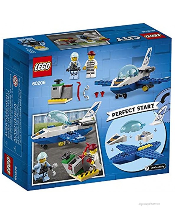 LEGO City Sky Police Jet Patrol 60206 Building Kit 54 Pieces