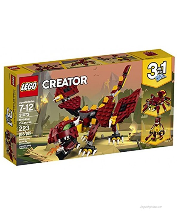 LEGO Creator 3in1 Mythical Creatures 31073 Building Kit 223 Pieces Discontinued by Manufacturer