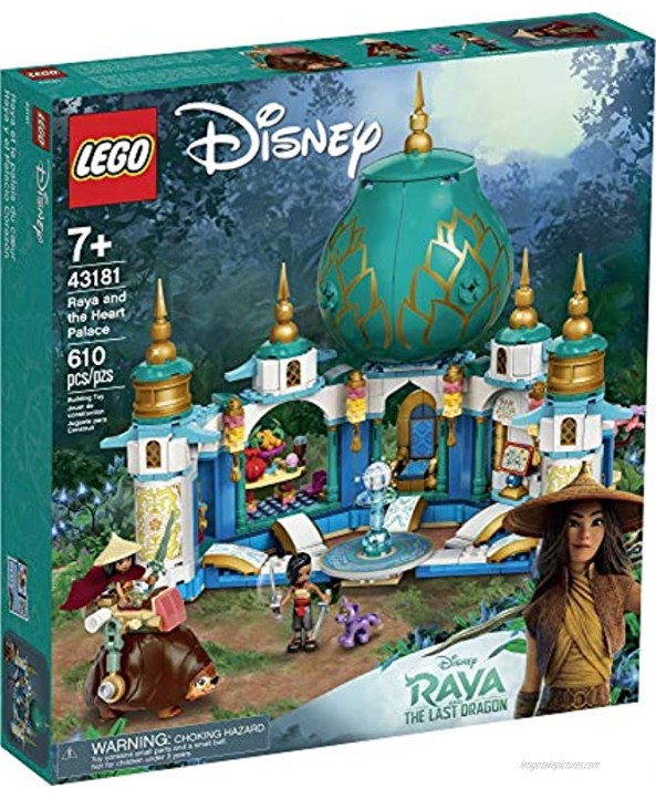 LEGO Disney Raya and The Heart Palace 43181 Imaginative Toy Building Kit; Makes a Unique Disney Gift for Kids Who Love Palaces and Adventures with Disney Characters New 2021 610 Pieces