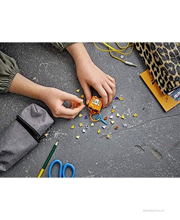 LEGO DOTS Bag Tag Leopard 41929 DIY Craft Decorations Kit; A Great Gift for Kids Who Like to Make Their Own Bag Tags and Accessories; Makes a Fun Customizable Toy New 2021 84 Pieces