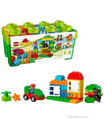 LEGO DUPLO All-in-One-Box-of-Fun Building Kit 10572 Open Ended Toy for Imaginative Play with Large Bricks Made for Toddlers and preschoolers 65 Pieces