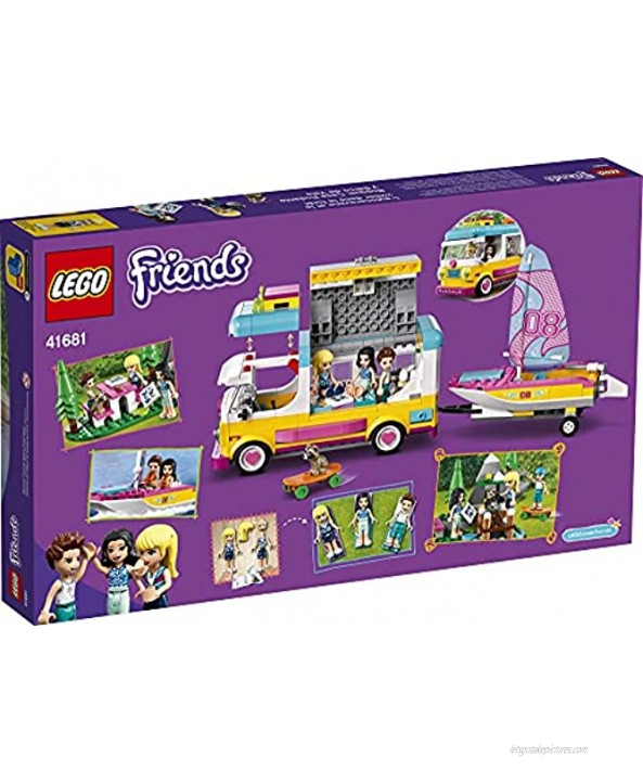 LEGO Friends Forest Camper Van and Sailboat 41681 Building Kit; Forest Toy; New 2021 487 Pieces