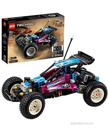LEGO Technic Off-Road Buggy 42124 Model Building Kit; App-Controlled Retro RC Buggy Toy for Kids New 2021 374 Pieces