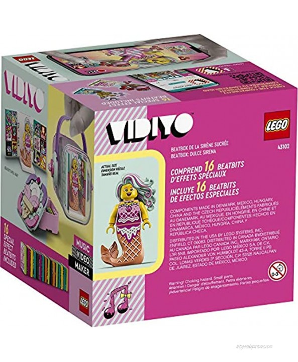 LEGO VIDIYO Candy Mermaid Beatbox 43102 Building Kit with Minifigure; Creative Kids Will Love Producing Pop Music Videos Full of Songs Dance Moves and Effects New 2021 71 Pieces