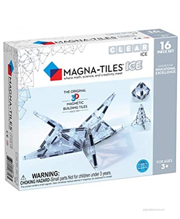 Magna-Tiles ICE Set The Original Magnetic Building Tiles For Creative Open-Ended Play Educational Toys For Children Ages 3 Years + 16 Pieces