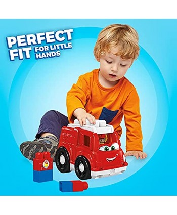 Mega Bloks First Builders Freddy Fire Truck Building Toys for Toddlers 6 Pieces
