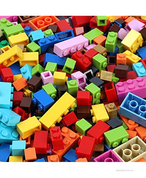 PANLOS STEM Building Bricks Kit Classic Colors 500 Pieces Building Blocks Toys-Compatible with All Major Brands