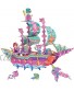 PINXIES Marvelous Mermaid Ship | Build-Your-Own Magical Boat Play Set Kids 3D Puzzle Toy STEM Girl Toys Ages 6-7 and Up