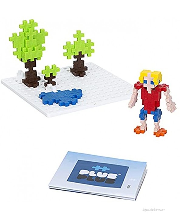 PLUS PLUS Travel Case w 100 Pieces 1 White Baseplate Construction Building Stem Steam Toy Mini Puzzle Blocks for Kids