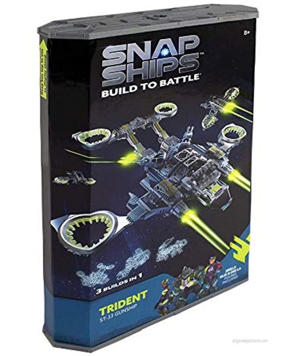 Snap Ships Trident ST-33 Gunship -- Construction Toy for Custom Building and Battle Play -- Ages 8+