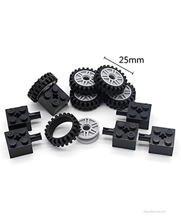 Wheels and Axles,Traffic Light ,Tires Bulk Lot Building Bricks Block Education Wheels Set Toy Compatile with Major Brands