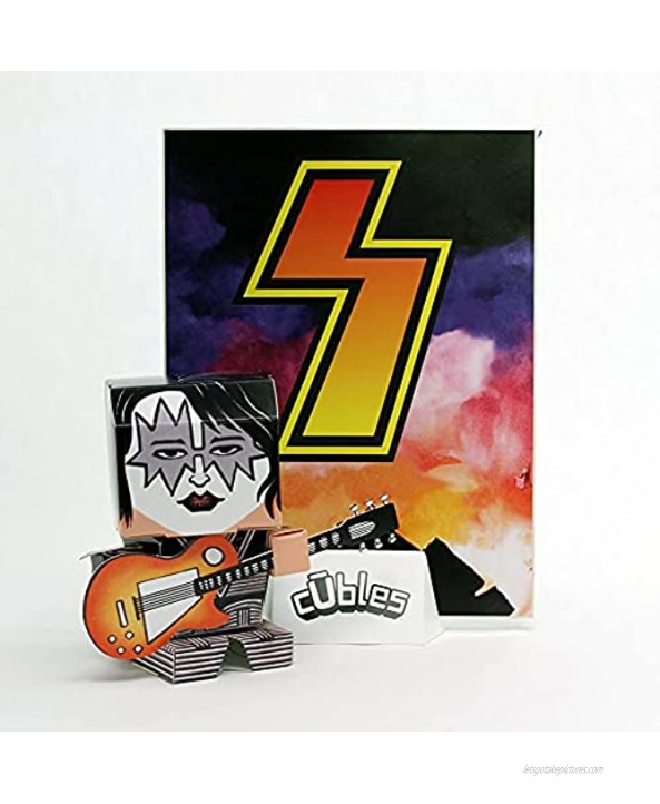 KISS Destroyer Era | The Spaceman | Cubles 3D Paperboard Model Kit | Movable Parts | No Scissors or Glue Needed | Made in The USA