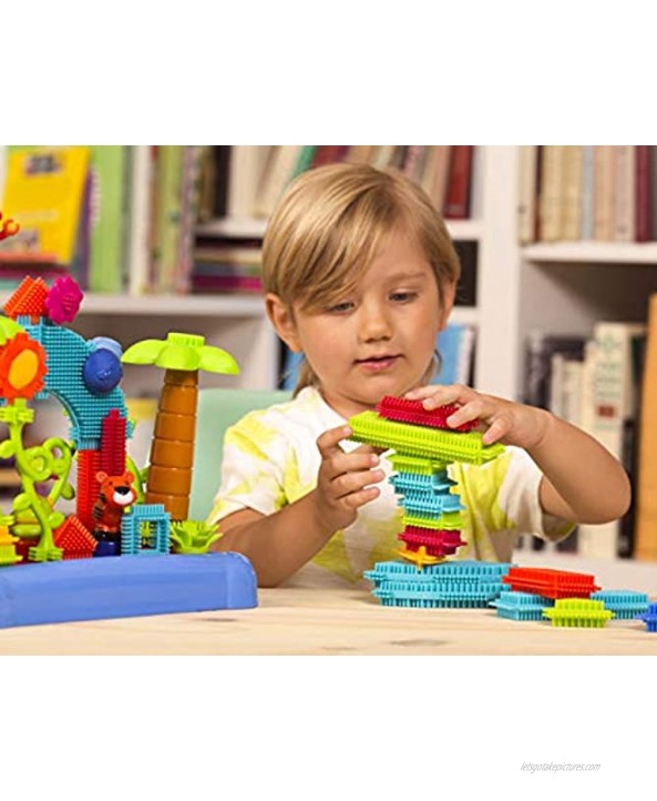 Bristle Blocks by Battat – The Official Bristle Blocks – 58Piece In A Bucket – STEM Creativity Building Toys for Dexterity & Fine Motricity – Bpa Free 2 years +