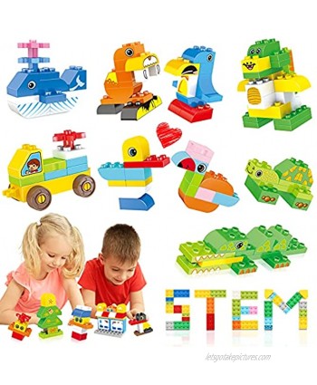 Building Block Set Toy for Toddlers Boy Girl 219 Pieces DIY Animals Construction Large Building Bricks Kit with Storage Box STEM Educational Preschool Learning Toy Gift for Child Kids Boys Girls