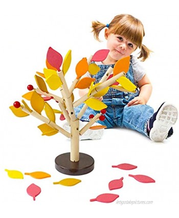 Carykon Early Childhood Education Building Blocks Wooden Assembling Tree Combination Boys and Girls DIY Disassembly Combination Puzzles Educational Toys Home Office Decoration Yellow