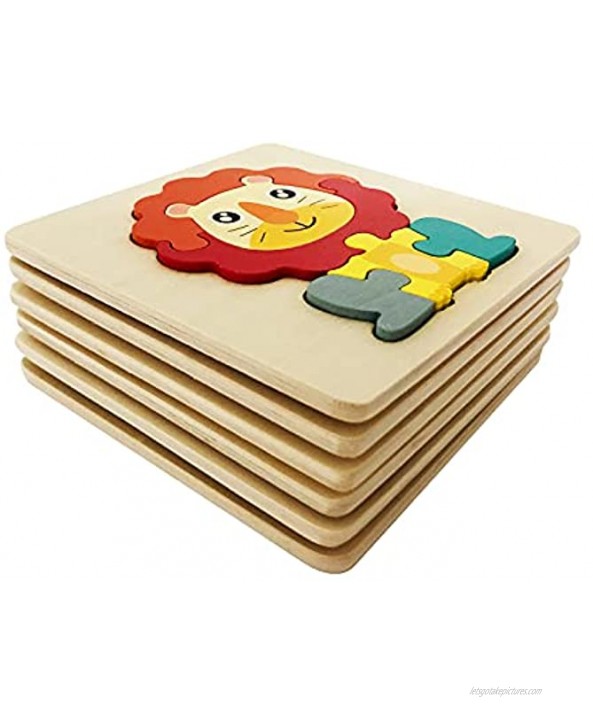 Children's Wooden Toy Puzzles Suitable for 1-2-3-Year-Old Children with Animal Patterns and Transportation Patterns Educational Toys for Boys and Girls Blue 6