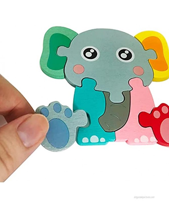 Children's Wooden Toy Puzzles Suitable for 1-2-3-Year-Old Children with Animal Patterns and Transportation Patterns Educational Toys for Boys and Girls Blue 6