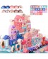 CICITOYWO Wooden Building Blocks Set Wood Kids Construction Stacker Stacking Preschool Learning Educational Preschool Toys Kit for Toddler 3+ Year Old Boy and Girl Gifts
