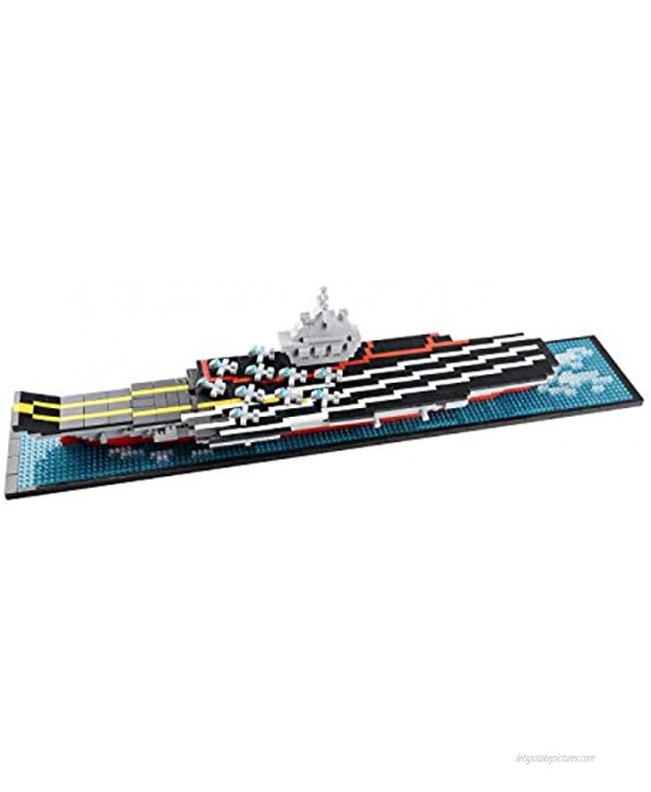 Geniteen Building Blocks Aircraft Carrier Model Building Blocks Set 1300 Pieces Micro Mini Blocks DIY Educational Toy Gift for Adults and Children
