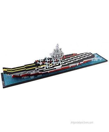 Geniteen Building Blocks Aircraft Carrier Model Building Blocks Set 1300 Pieces Micro Mini Blocks DIY Educational Toy Gift for Adults and Children