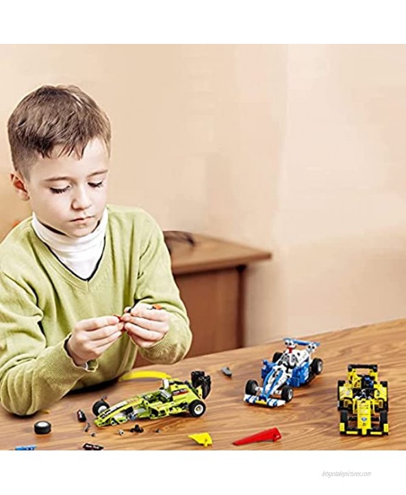 HI Luck Building Blocks Car Toys,228 Pieces Building Pull Back Racecar Toys for Kids,Best Building Blocks Gift for 6-12+ Years Old Boys and Girls