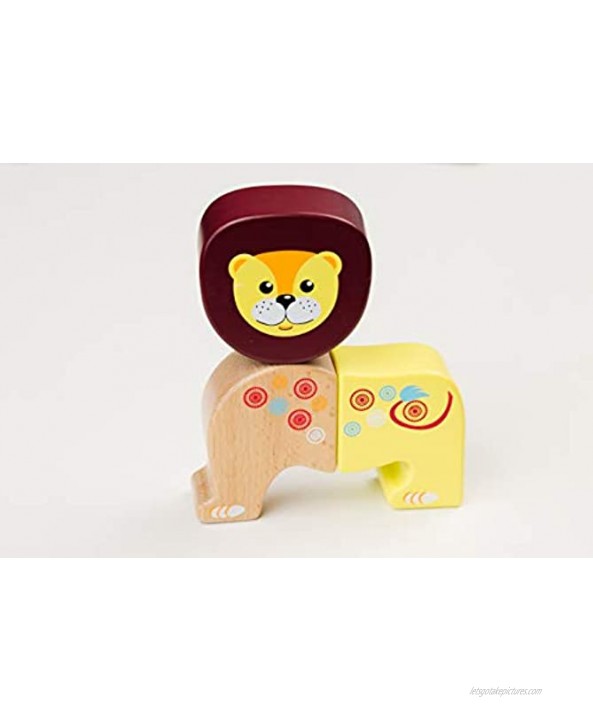 KUMBA Magnetic Wooden Toys Safari Set