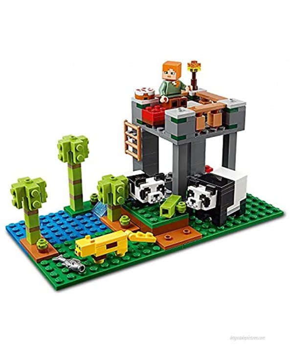 LEGO 21158 Minecraft The Panda Nursery Building Set with Alex and Animal Figures, Toys for Kids 7+ Years Old