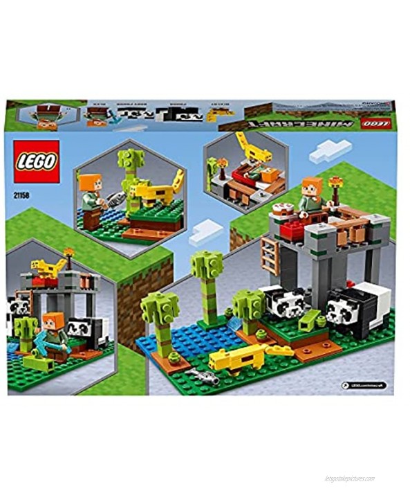 LEGO 21158 Minecraft The Panda Nursery Building Set with Alex and Animal Figures, Toys for Kids 7+ Years Old