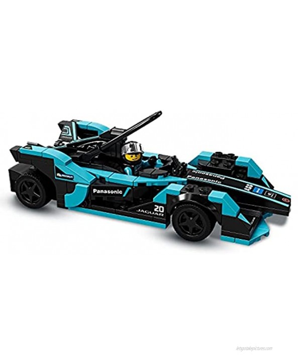 LEGO 76898 Speed Champions Formula E Panasonic Jaguar Racing GEN2 car & Jaguar I-PACE eTROPHY Race Cars Set