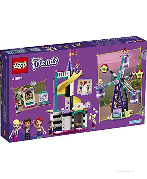 LEGO Friends Magical Ferris Wheel and Slide 41689 Building Kit for Kids Theme Park with 3 Mini-Dolls; New 2021 545 Pieces