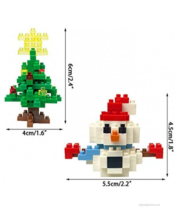 QINGQIU Micro Size Christmas Building Blocks Toys for 8+ Kids Teens Stocking Stuffers Gifts