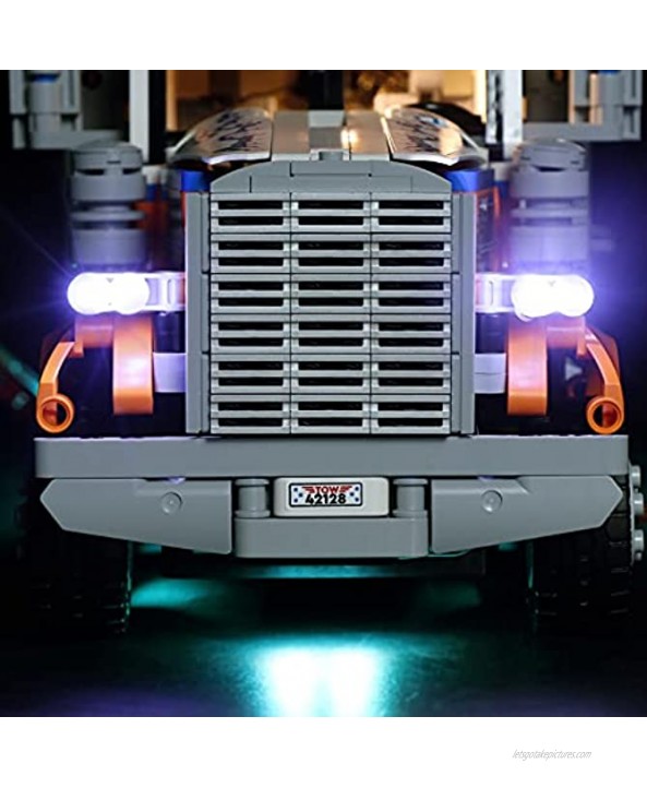 Led Light Kit for Lego Heavy-Duty Tow Truck,Papilights Light Set Compatible with Lego 42128 Building Block Model USB Powered Connection Wires Pack Not Include The Lego Set Remote Control Version