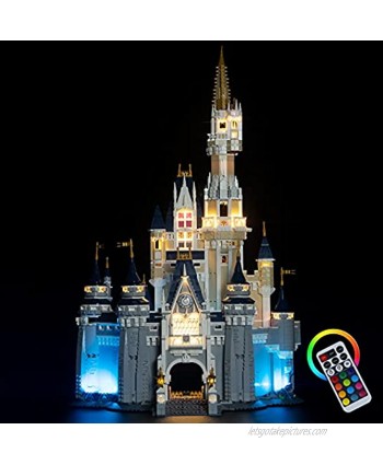 Led Light Kit for Lego The Disney Castle,Papilights Light Set Compatible with Lego 71040 Building Block Model USB Powered Connection Wires Pack Without The ModelRemote Control Version