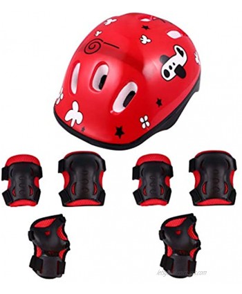 BESPORTBLE 7pcs Kids Knee Pad Skating Helmet Elbow Pads Guards Protective Gear Set for Roller Skates Cycling BMX Bike Skateboard Skatings Scooter Riding