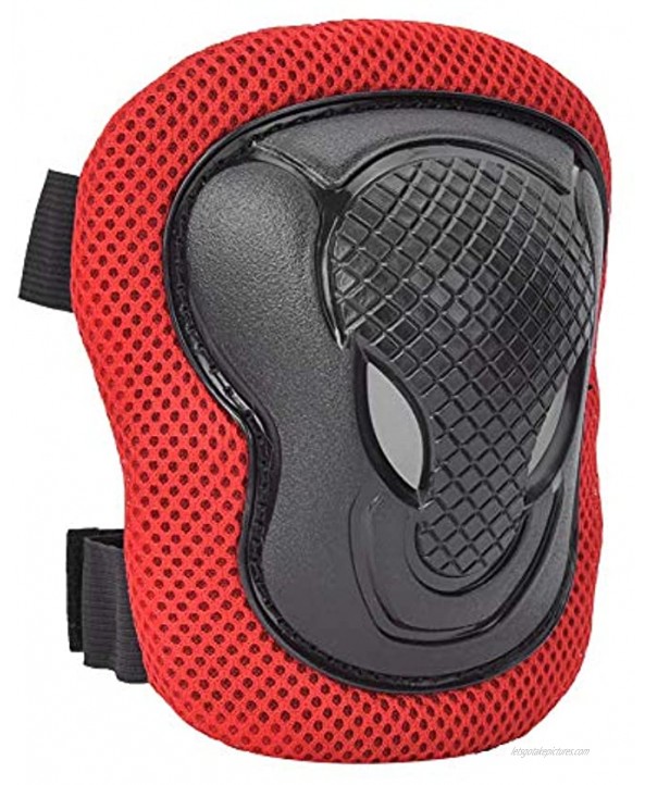 SOONHUA Kids Youth Safety Gear for Roller Skates Cycling BMX Bike Skateboard Thickened Knee Pad Elbow Pads Wrist Guards 3 in 1 Adjustable Protective Gear