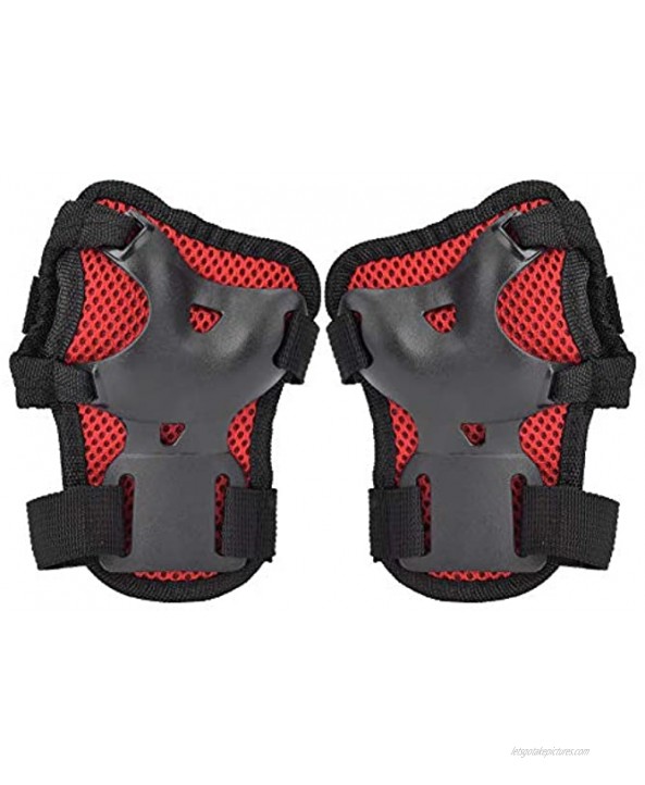 SOONHUA Kids Youth Safety Gear for Roller Skates Cycling BMX Bike Skateboard Thickened Knee Pad Elbow Pads Wrist Guards 3 in 1 Adjustable Protective Gear