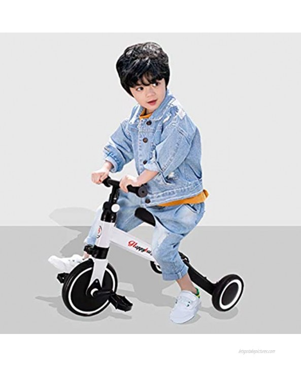 3 in 1 Kids Tricycles for 10 Month-3 Years Old Kids Trike for Toddler Tricycles Baby Bike Trike… White