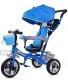 4 in 1 Kids Tricycles,3 Wheel Toddler Trike Tricycle,Baby Tricycle Push Stroller Bike with Foldable Pedals and Removable Canopy for Ages 1-3Years Old Blue